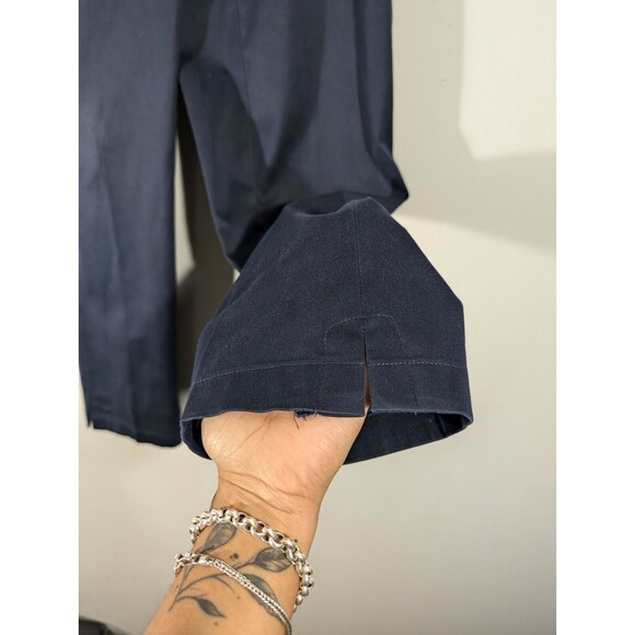 St. John Sport Pants Women Sz 6 Navy Straight Leg High Rise Work Office Career - Picture 6 of 9